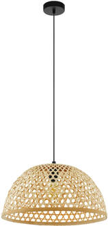 Claverdon Hanglamp - E27 - Ø 49,5 cm - Zwart/Natuur