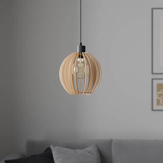Clay hanglamp berkenmultiplex Ø 23 cm zwart, licht hout