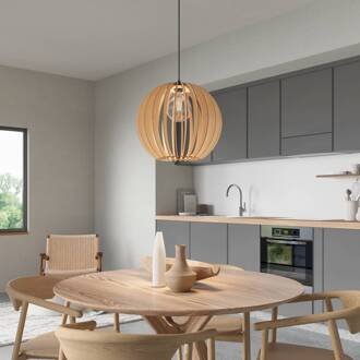 Clay hanglamp berkenmultiplex Ø 40 cm zwart, licht hout