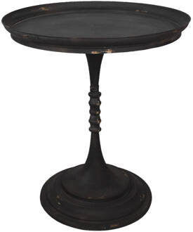 Clayre & Eef Bijzettafel Ø 60x68 cm Bruin Ijzer Rond Side table