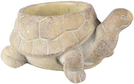 Clayre & Eef Bloempot Schildpad 22x16x10 cm Beige Steen Bloempot