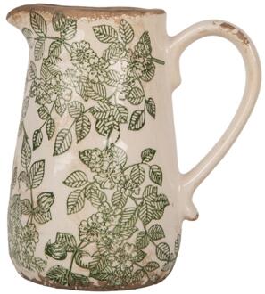 Clayre & Eef Deco kan beige 16x12x18cm groen