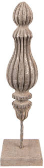 Clayre & Eef Decoratie 27 cm Grijs Hout Decoratief Figuur Decoratieve