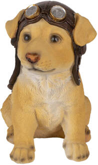 Clayre & Eef Decoratie Hond 6pr3368 14*10*16 Cm Bruin Kunststof