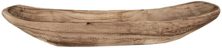 Clayre & Eef Decoratie schaal 60x8x12 cm Bruin Hout Rechthoek