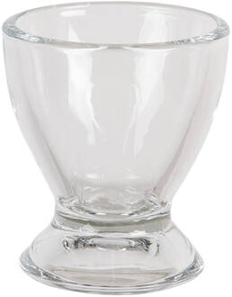 Clayre & Eef Eierdopje Ø 5*6 cm Transparant Glas Eierhouder Eierhouder