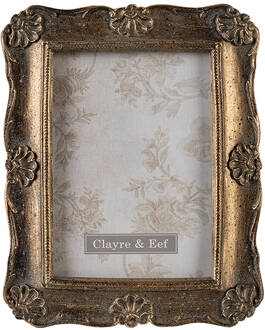 Clayre & Eef Fotolijst 14*2*19 cm / 10*15 cm Goudkleurig | 2F0827 | Clayre & Eef