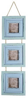 Clayre & Eef Fotolijst 7x7 cm Blauw MDF Rechthoek Fotokader