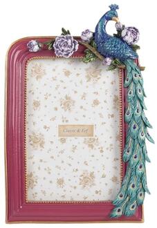Clayre & Eef Fotolijst pauw 10x15cm roze
