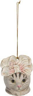 Clayre & Eef Hanger 7 cm Wit Polyresin Woondecoratie