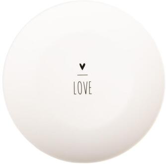 Clayre & Eef Klein bord Ø 20x2cm wit