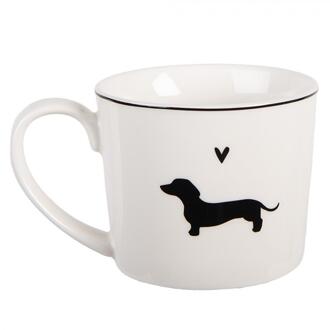 Clayre & Eef Mok 12x8x7cm 275ml wit