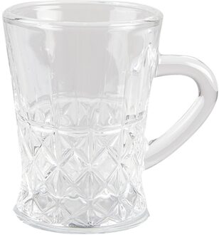 Clayre & Eef Mok 95 ml Glas Rond Koffiemok Transparant Koffiemok