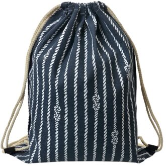 Clayre & Eef Rugzak blauw/wit 34x1x43cm