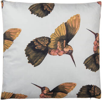 Clayre & Eef Sierkussen 45x45 cm Wit Beige Synthetisch Vierkant Vogels