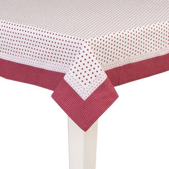 Clayre & Eef Tafelkleed 150x150 Cm - Rood - Katoen, 100% Katoen