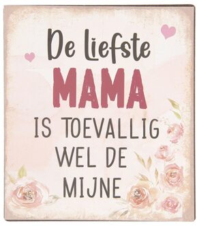 Clayre & Eef Tekstbord 13*15 cm Meerkleurig Metaal Rechthoek Wandbord Quote Bord Spreuk WandbordQuote BordSpreuk