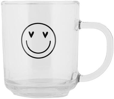Clayre & Eef Theeglas smiley 200ml transparant
