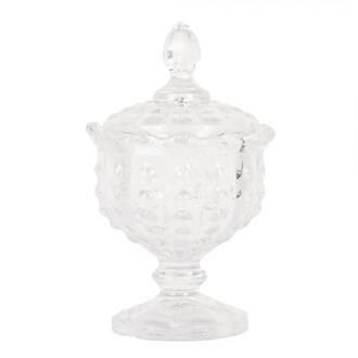 Clayre & Eef Voorraadpot glas Ø9x16cm transparant