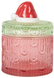 Clayre & Eef Voorraadpotje + deksel Ø9cm rood