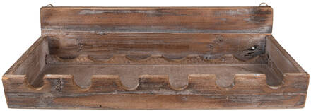 Clayre & Eef Wijnrek 57x28x14 cm Bruin Hout Flessenrek