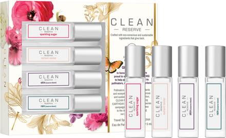Clean Geschenkset Clean Reserve Travel Spray Layering Collection EDP Gift Set 4 x 5 ml