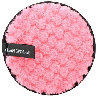 Cleaning Pads Tool Doekjes Make-Up Remover Pads Katoen Herbruikbare Microfiber Make Up Verwijderen Spons Katoen roze