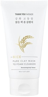 Cleanser Thank You Farmer Rice Pure Clay Mask to Foam Cleanser 150 ml