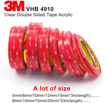 Clear 3M VHB Acrylic Foam Tape 1.0MM Thick,3M 4910 high temperature transparent acrylic foam tape ,we can offer any size