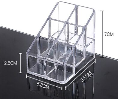 Clear Acryl 24 Grid Make Organizer Opbergdoos Lippenstift Nagellak Display Stand Houder Cosmetische Sieraden Organizer Box Case 6 rooster