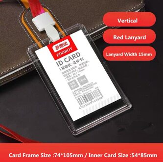Clear Acryl Materiaal Hard Plastic Id Badge Werkkaart Case Houder Business Credit Kaarthouder Stijve Id Badge Protector 3