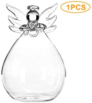 Clear Angel Wishing Glas Opknoping Vaas Fles Grystal Angel Opknoping Glazen Vaas Planter Terrarium Container Pot Home Decor Tool L1