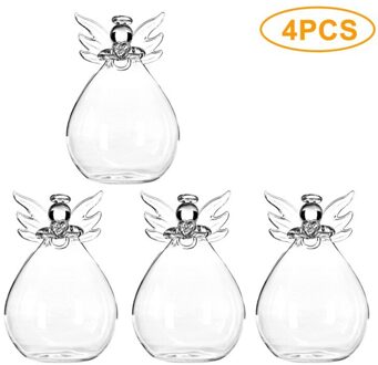 Clear Angel Wishing Glas Opknoping Vaas Fles Grystal Angel Opknoping Glazen Vaas Planter Terrarium Container Pot Home Decor Tool L4