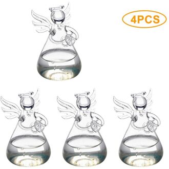 Clear Angel Wishing Glas Opknoping Vaas Fles Grystal Angel Opknoping Glazen Vaas Planter Terrarium Container Pot Home Decor Tool S4