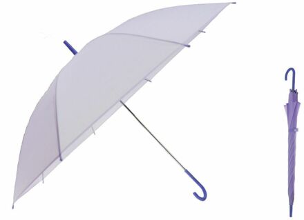Clear Bubble Dull Poolse Paraplu Mode Transparante Koepel Vorm Zien Winddicht Outdoor Paraplu Paars
