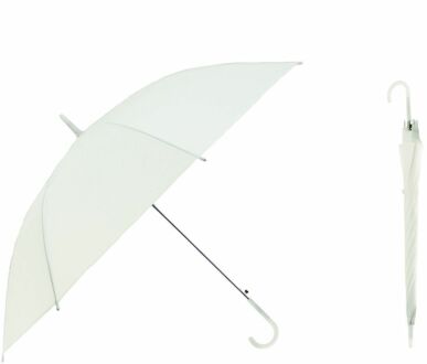 Clear Bubble Dull Poolse Paraplu Mode Transparante Koepel Vorm Zien Winddicht Outdoor Paraplu wit