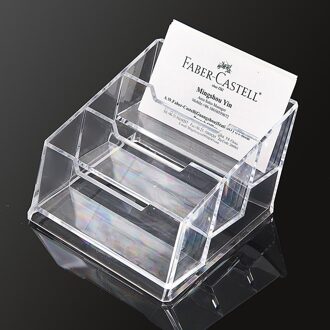 Clear Desk Plank Opbergbox Display Stand Acryl Plastic Desktop Visitekaarthouder 1/2/3 Slots