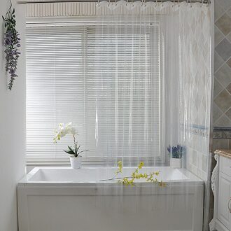 Clear Douchegordijn Waterdicht Wit Plastic Bad Gordijnen Liner Transparant Badkamer Meeldauw Peva Thuis Luxe Met Haken 120x180CM