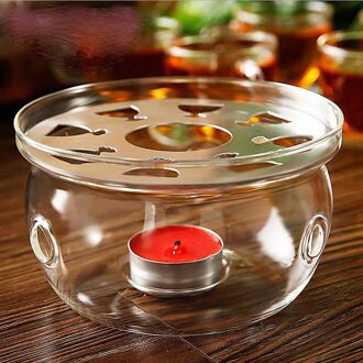 Clear Glas Hittebestendige Ronde Theepot Warmer Heater Base Kaarshouder Lbshipping