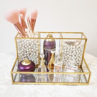 Clear Glas Make Borstel Houder Cosmetische Storage Case Lipstick Houder Desk Organizer Cosmetische Make Up Organizer Makeup Tools stijl 1
