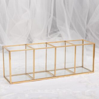 Clear Glas Make Borstel Houder Cosmetische Storage Case Lipstick Houder Desk Organizer Cosmetische Make Up Organizer Makeup Tools stijl 2