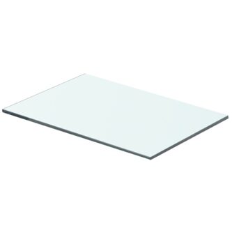 Clear glass shelf panel 40x20 cm