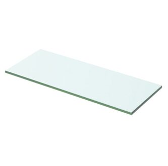 Clear glass shelf panel 50x15 cm