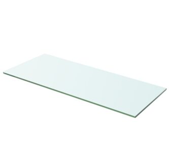 Clear glass shelf panel 60x20 cm