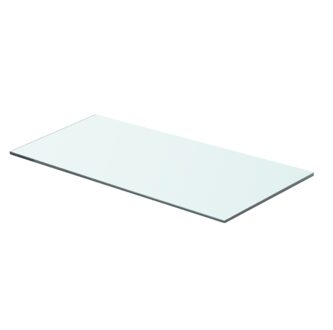 Clear glass shelf panel 60x25 cm