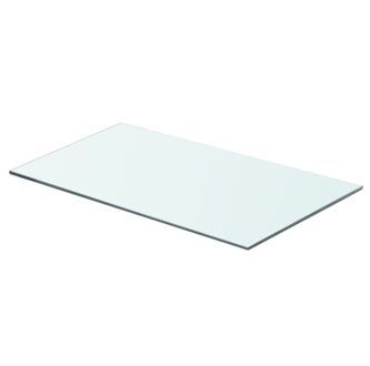 Clear glass shelf panel 60x30 cm