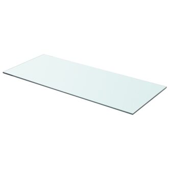 Clear glass shelf panel 70x30 cm