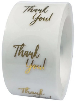 Clear Gold Foil Thank You Stickers For Small Business 500 Labels 1inch Wedding Pretty Gift Xmas Cards Envelope Sealing Sticker