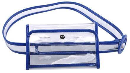 Clear Mode Strand Riem Fanny Packs Vrouwelijke Zomer Pvc Taille Zakken Vrouwen Dames Meisjes Transparant Jelly Borst Handtassen blauw