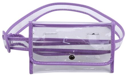 Clear Mode Strand Riem Fanny Packs Vrouwelijke Zomer Pvc Taille Zakken Vrouwen Dames Meisjes Transparant Jelly Borst Handtassen paars
